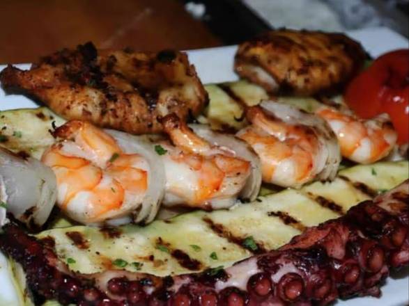 Order Grilled Seafood food online from Mythos Greek Taverna store, Cliffside Park on bringmethat.com