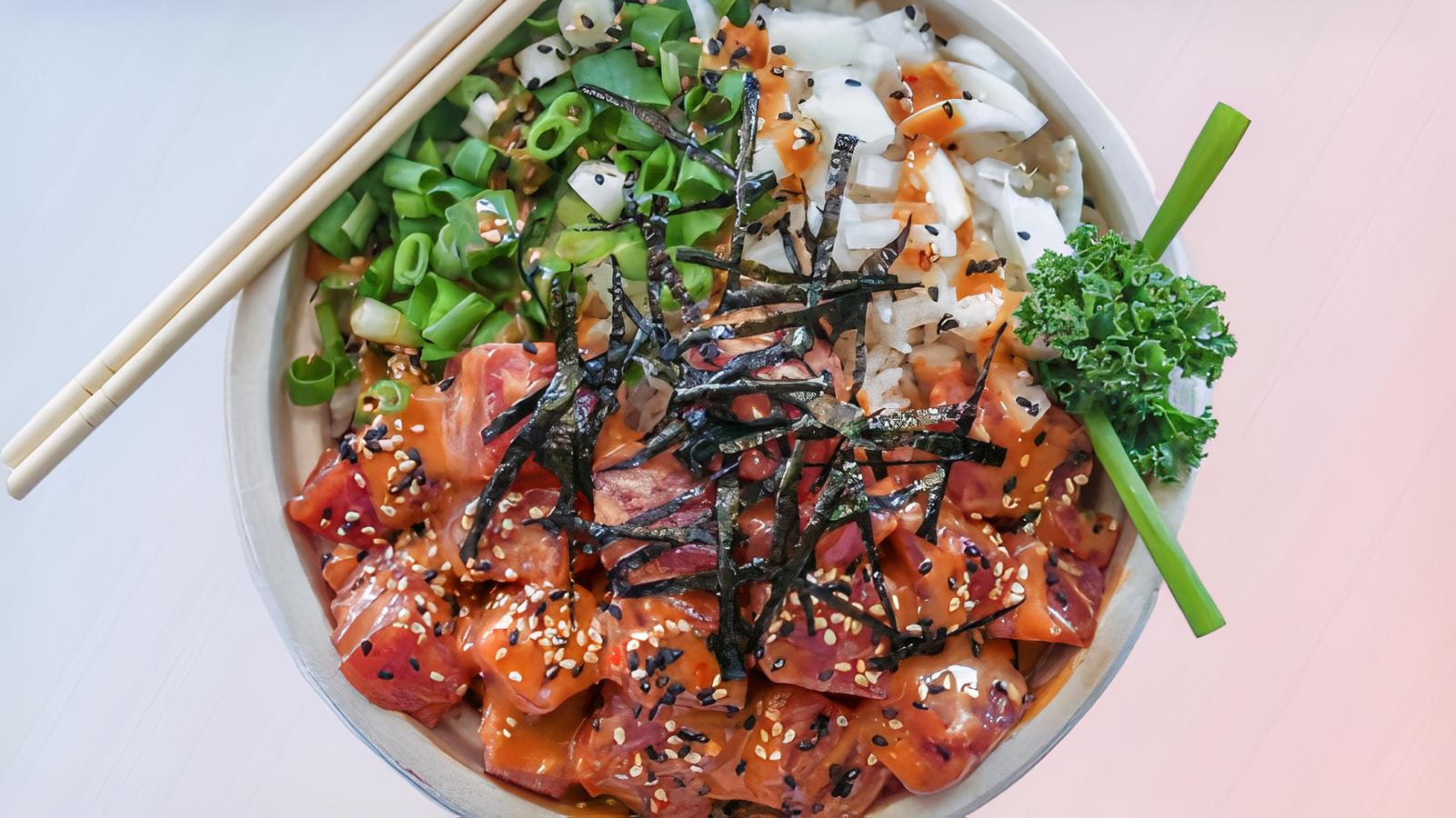 Order SWEET TUNA POKE BOWL food online from Sweetberry Bowls store, Pompton Lakes on bringmethat.com