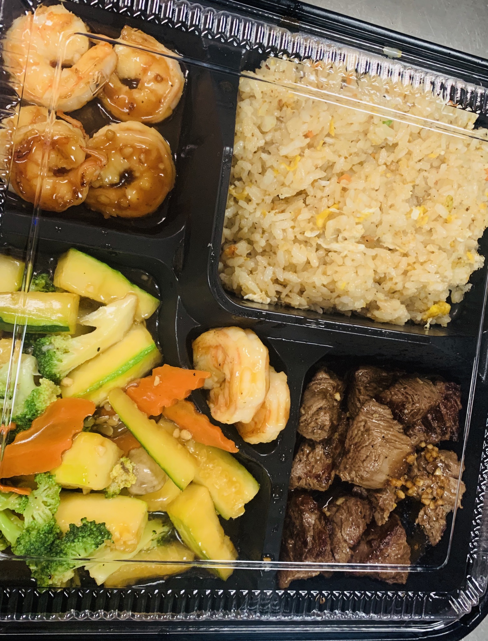 Order Shrimp and Filet Mignon Dinner food online from Tomodachi Japanese Steakhouse & Sushi Bar store, Royersford on bringmethat.com