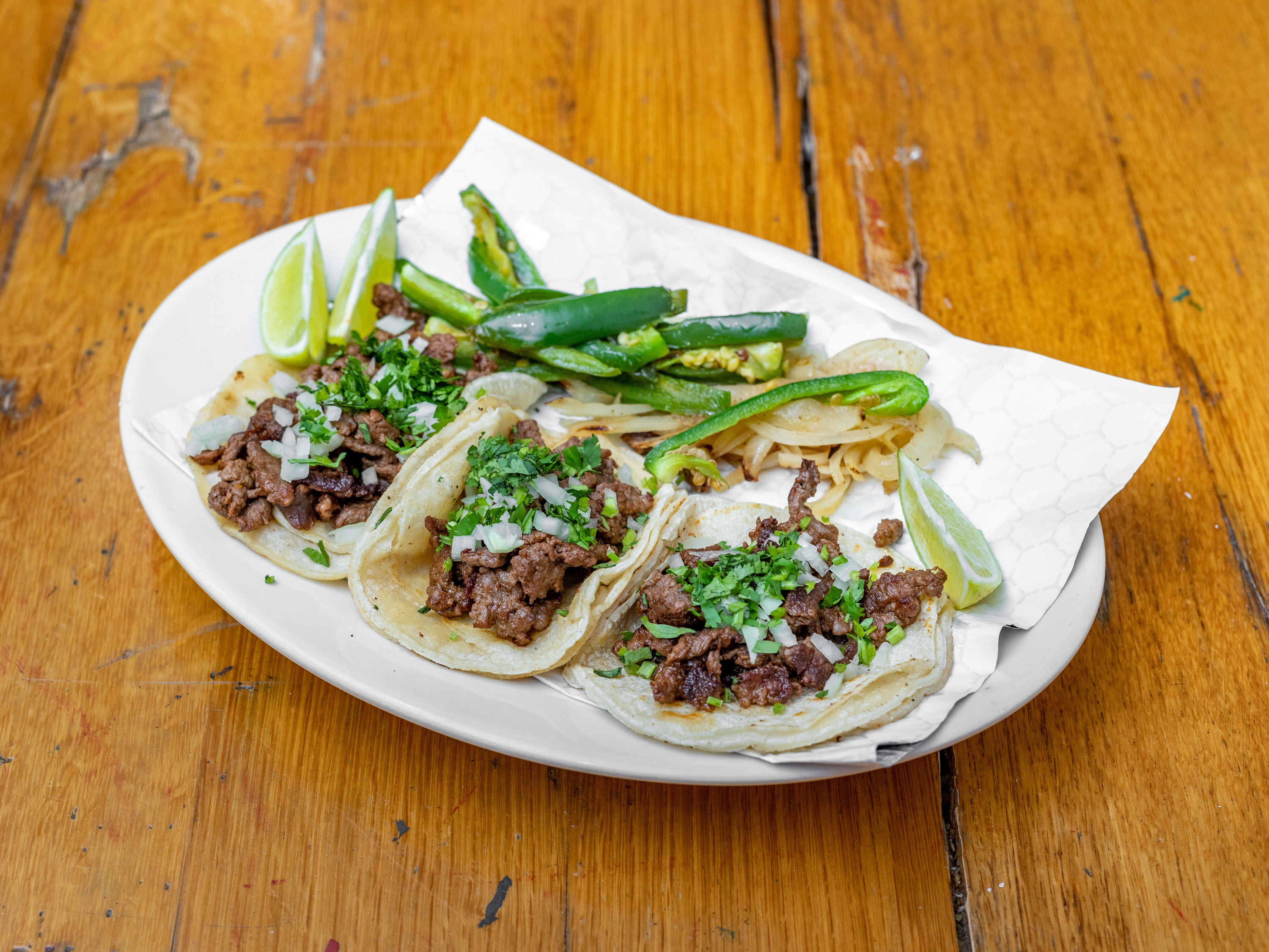 Order STEAK TACOS food online from Thiago's Restaurant store, Chicago on bringmethat.com