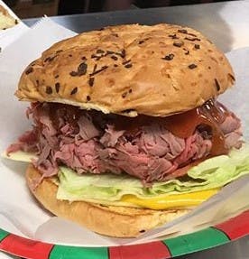 Order Super Beef Sandwich - Sandwich food online from Rizzo's Roast Beef & Pizza store, Lowell on bringmethat.com