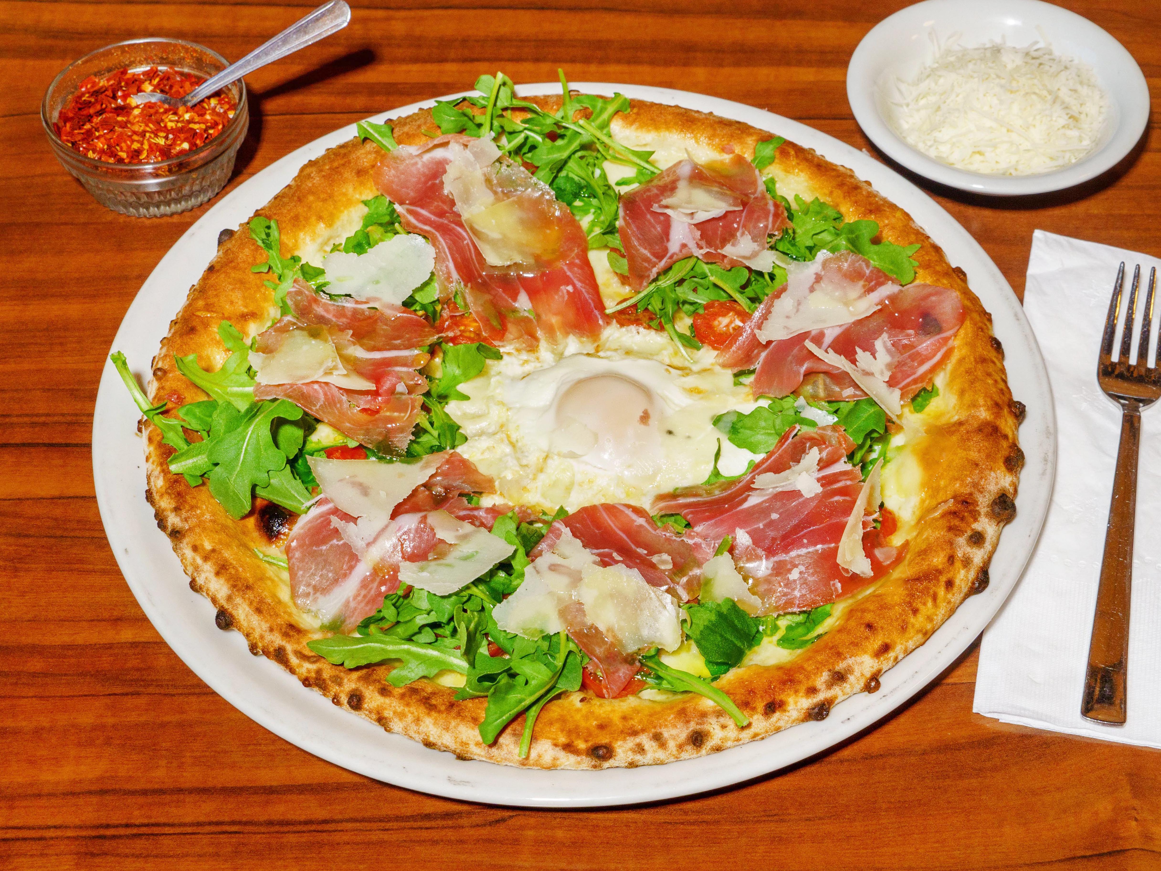 Order Prosciutto Primavera Pizza food online from Pizzeria 22 store, Seattle on bringmethat.com
