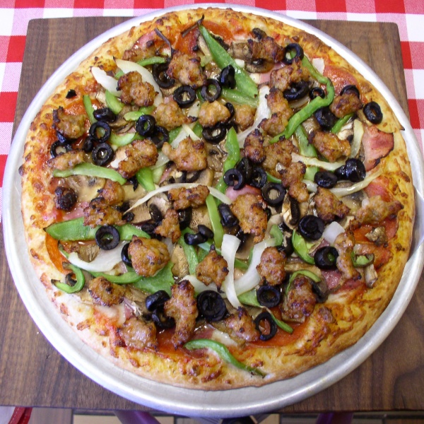 Order Mario's Premium Combo Pizza food online from Premium Pizza store, San Jose on bringmethat.com