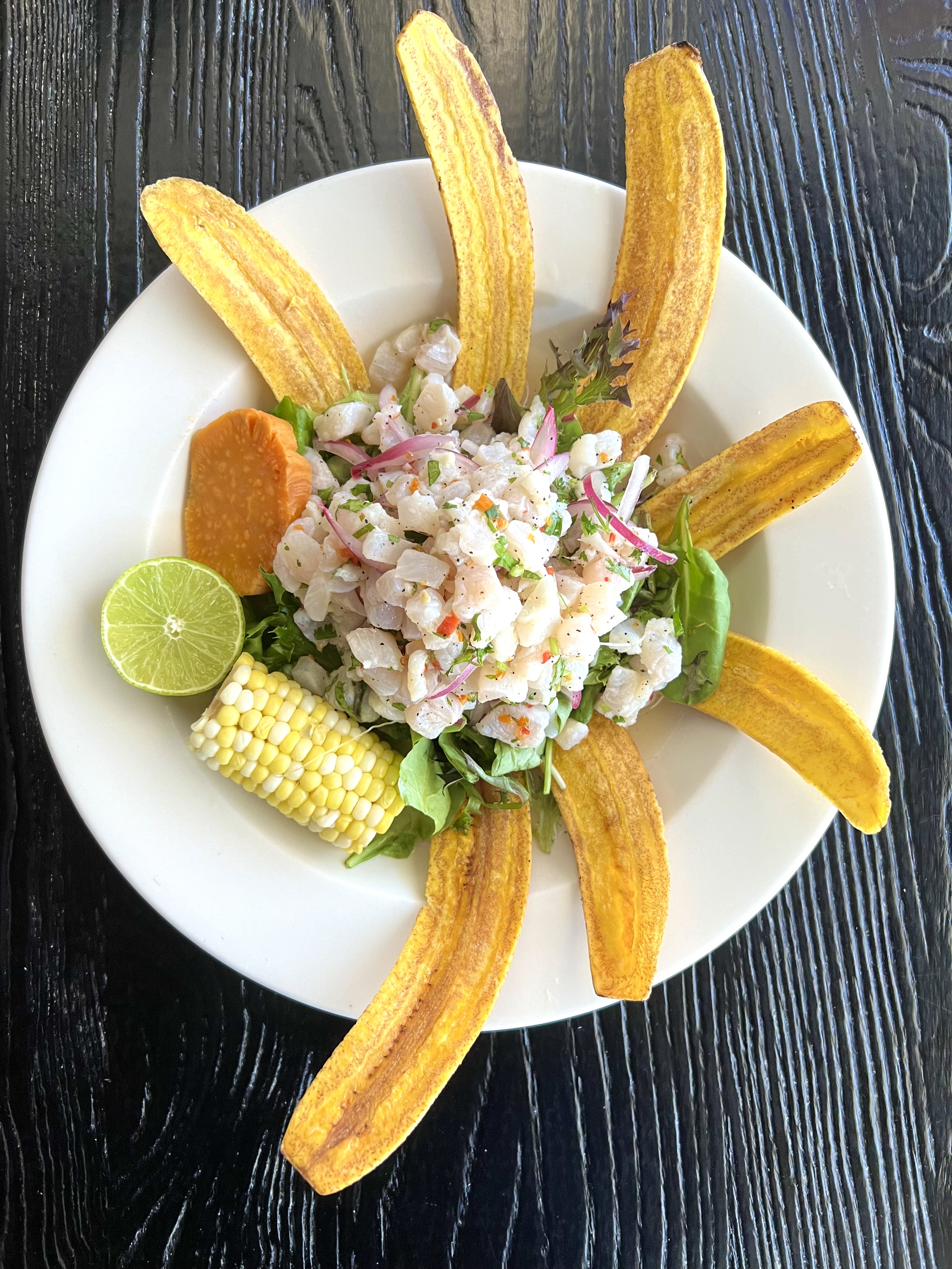 Order Peruvian Fish Ceviche food online from Mambo Empanadas store, Rutherford on bringmethat.com