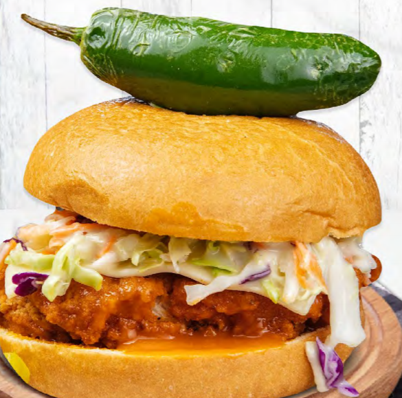 Order Buffalo Chicken Burger food online from Ola Restobar Downey store, Downey on bringmethat.com