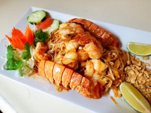Order 38. Lobster Pad Thai food online from Siam Elephants Restaurant store, Elmira on bringmethat.com