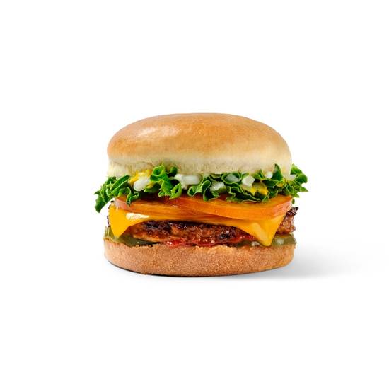 Order Quarter Pound Cheeseburger food online from Plant Power Fast Food store, Long Beach on bringmethat.com