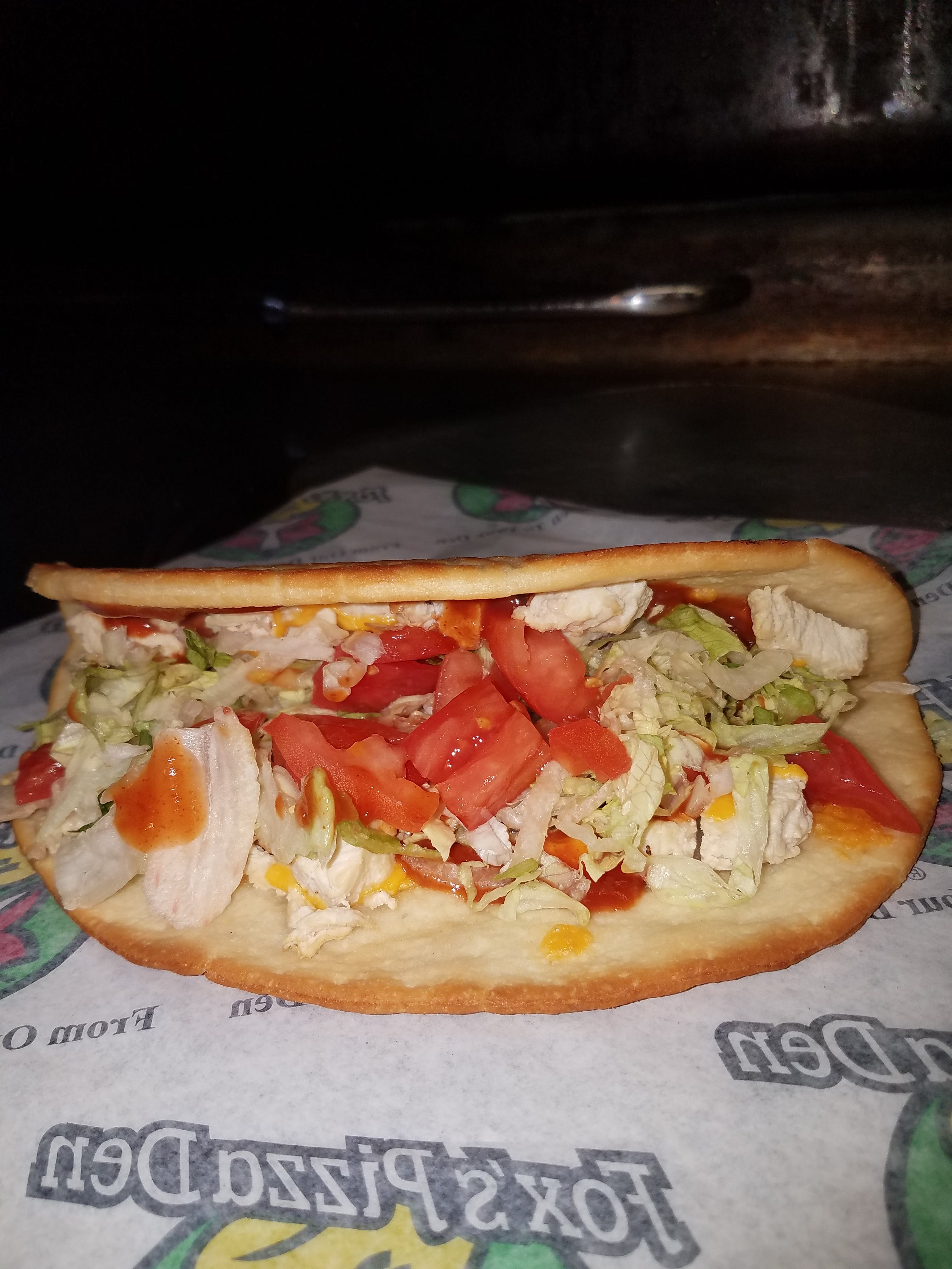 Order Chicken Soft Taco - Taco food online from Fox's Pizza Den store, Parkhill on bringmethat.com