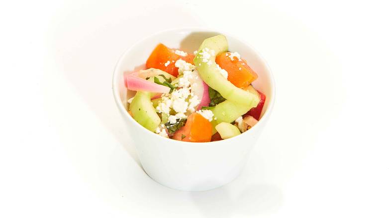 Order Side of Tomato Cucumber Salad food online from Taziki Mediterranean Cafe store, Florence on bringmethat.com
