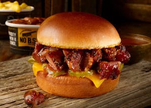 Order Pork Burnt Ends Sandwich Plate food online from Dickey's Barbecue Pit store, Weatherford on bringmethat.com