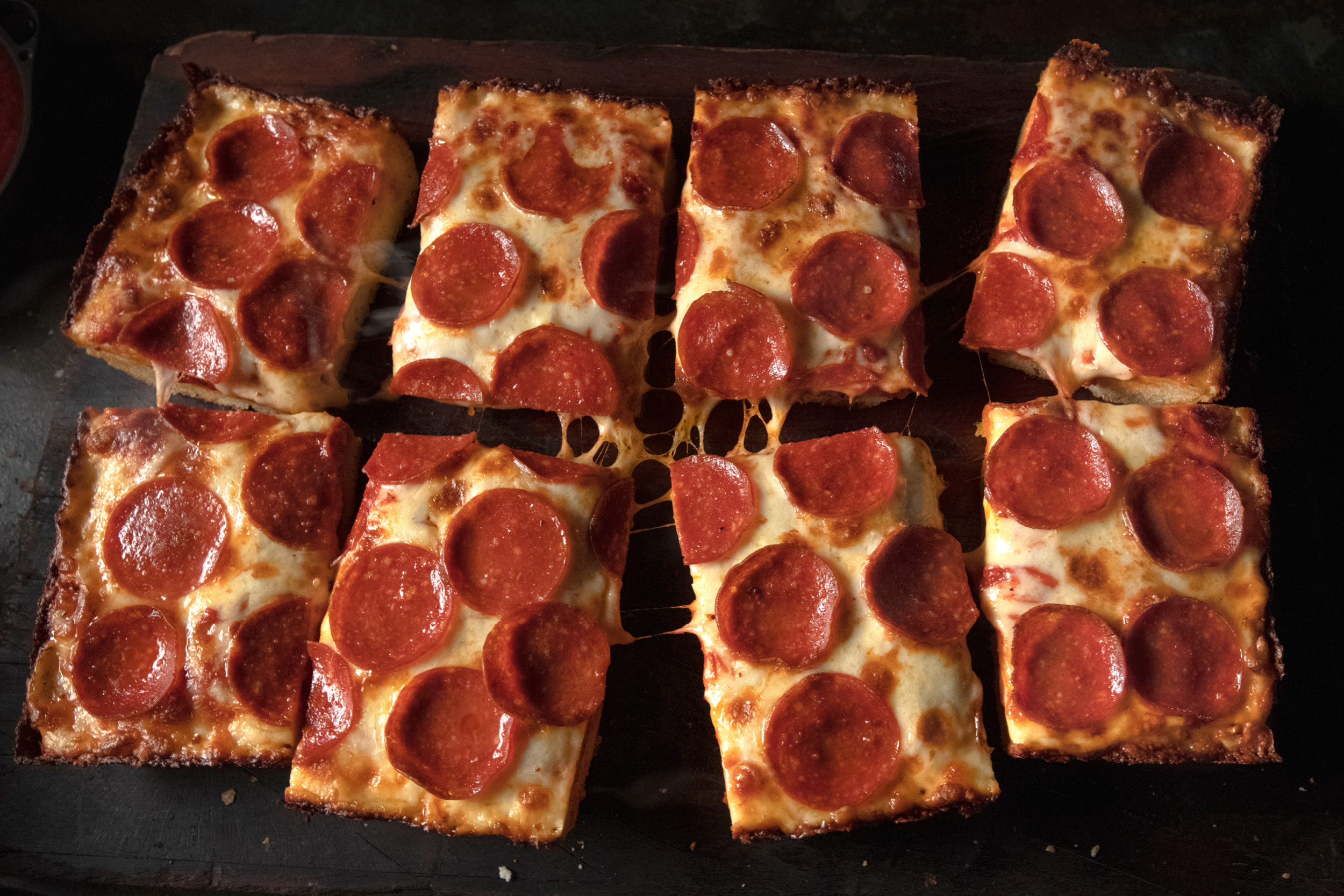 Order Square Pepperoni Pizza food online from Jet's Pizza store, Huntersville on bringmethat.com