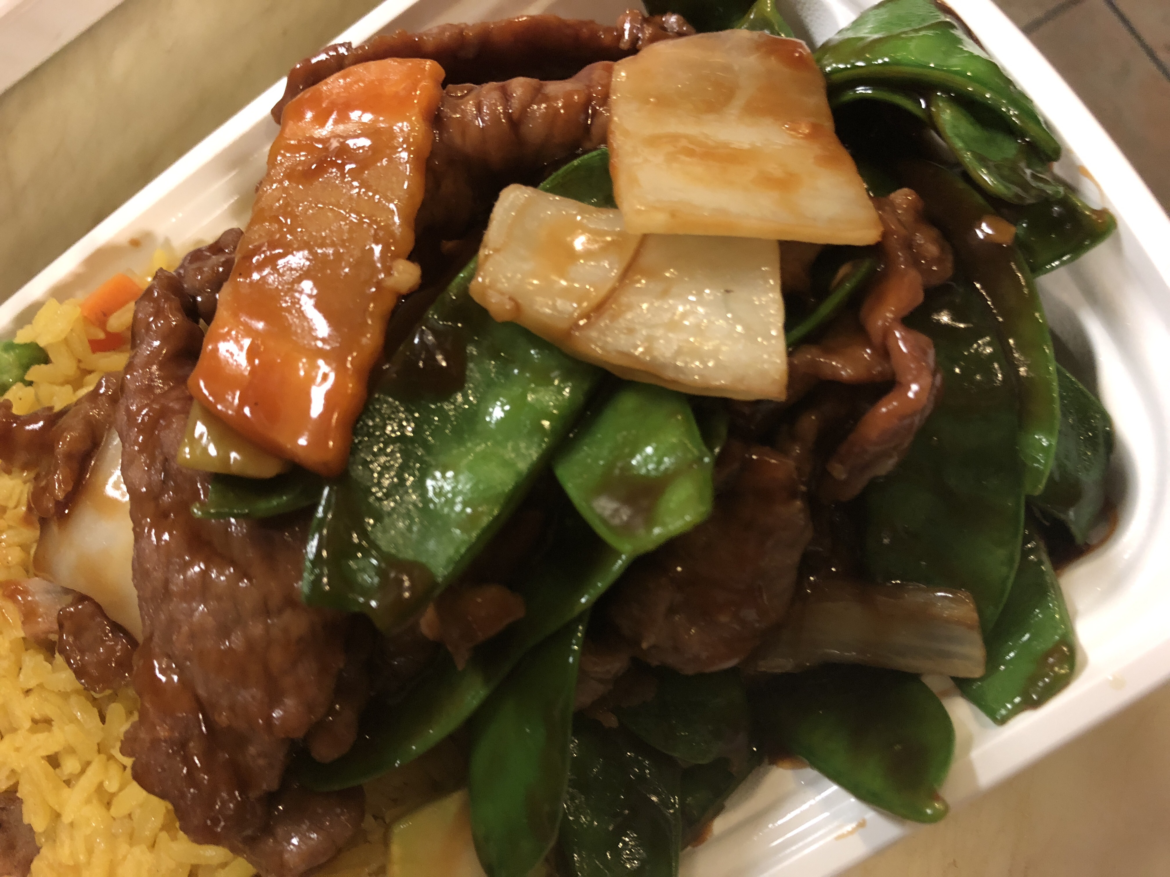 Order 19. Beef with Snow Peas Combination food online from CHINA JOY 81 store, Jacksonville on bringmethat.com