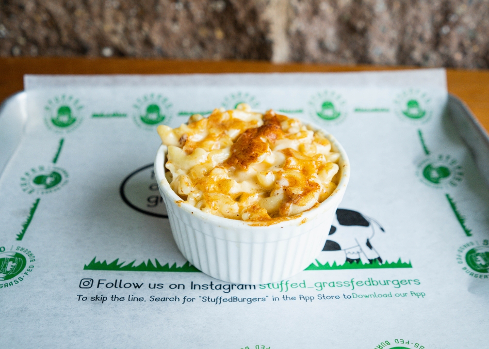 Order Side Of Mac & Cheese food online from Stuffed Grass Fed Burgers store, Montclair on bringmethat.com
