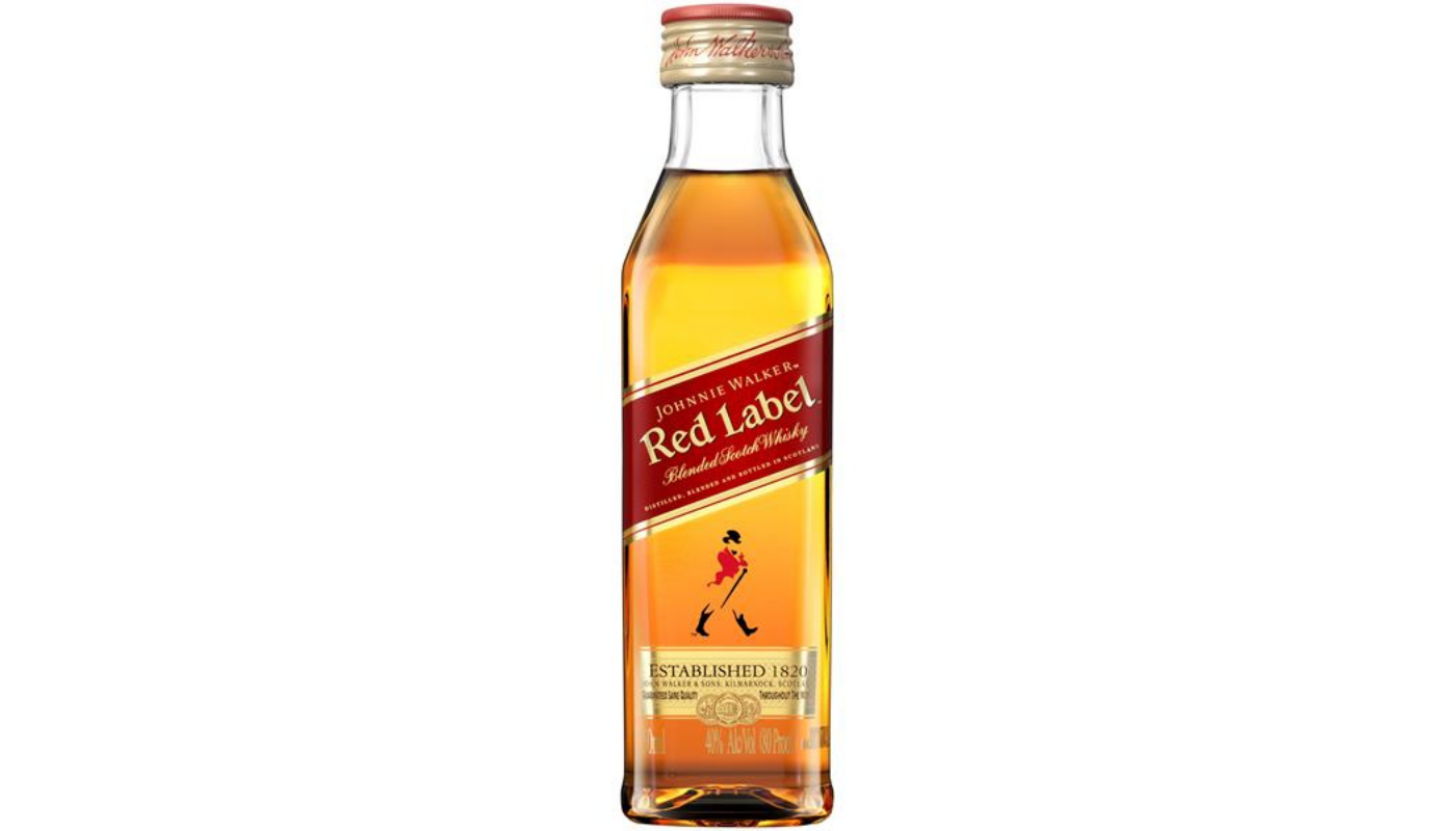 Order Johnnie Walker Red Label 50mL food online from Village Commons Liquor store, Camarillo on bringmethat.com