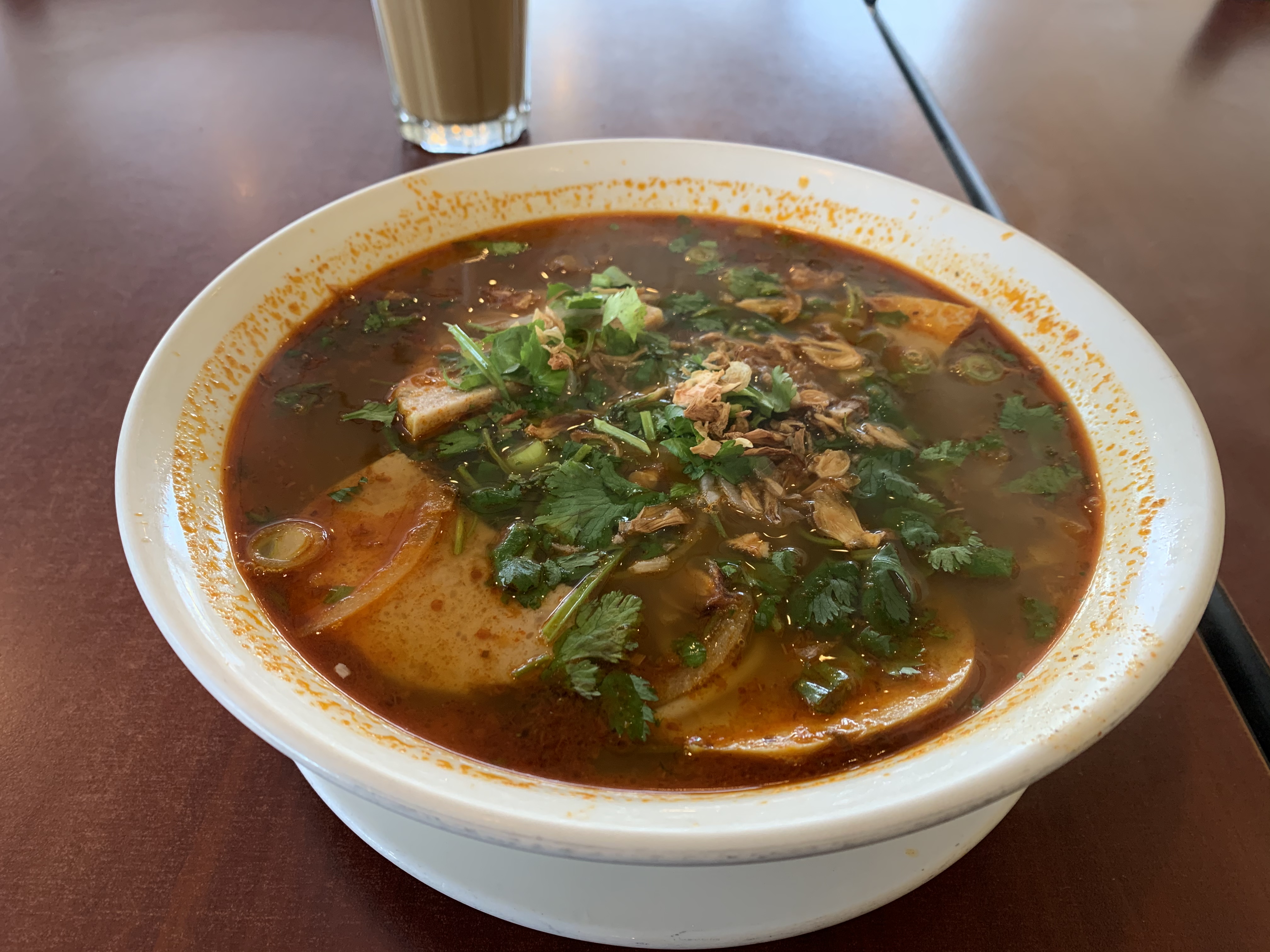 Order  88. Bun Bo Hue/Spicy Beef Shank Noodle Soup food online from Vietnam Grille store, Charlotte on bringmethat.com