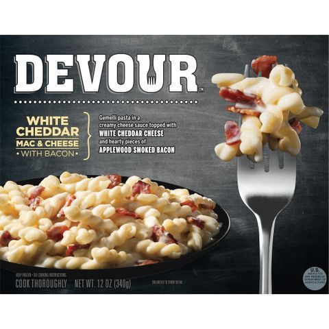 Order Devour White Cheddar Bacon Mac 12oz food online from 7-Eleven store, Texas City on bringmethat.com