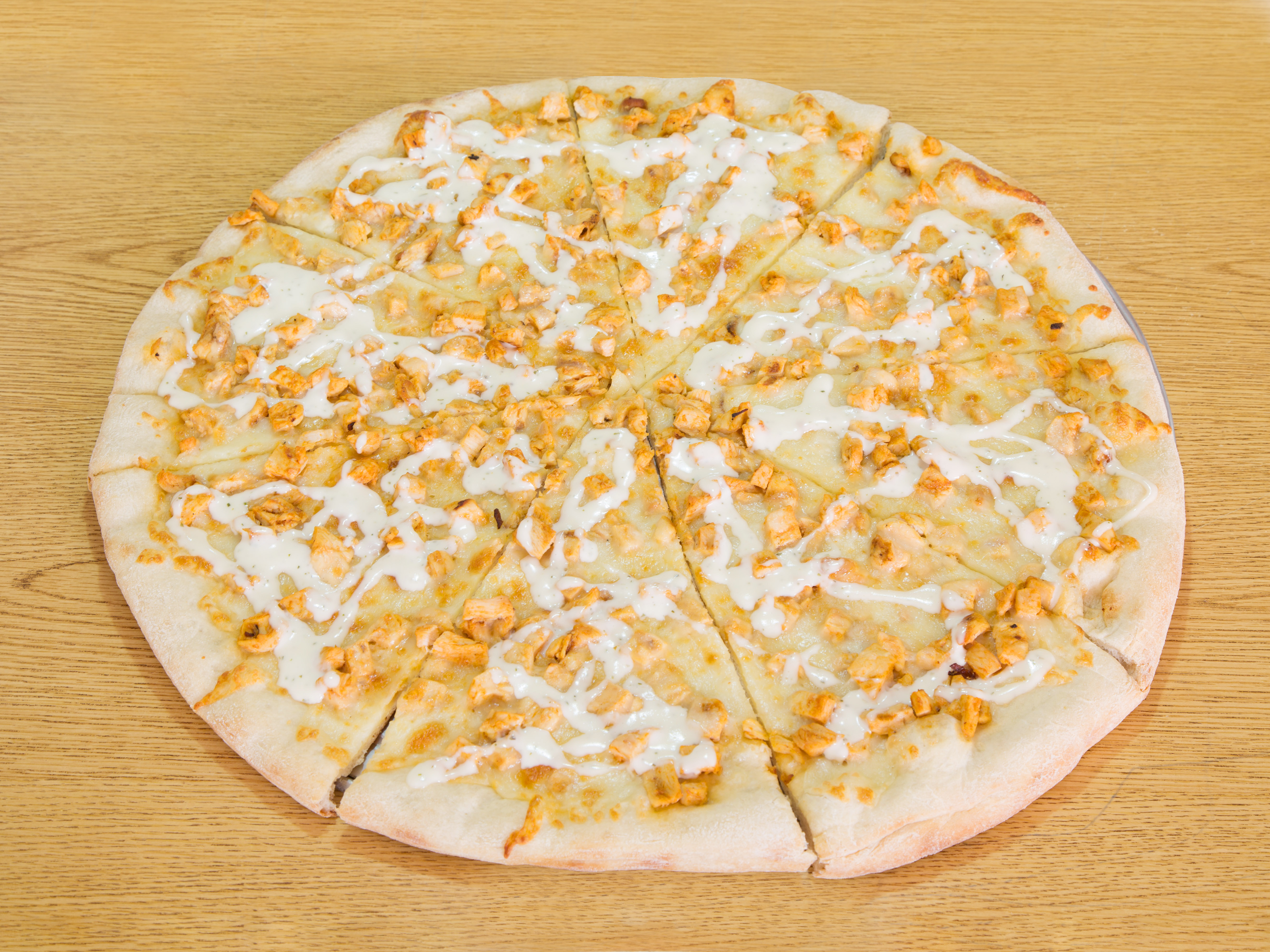 Order 18" Round Buffalo Chicken Pizza food online from New Pizza On the Block store, West New York on bringmethat.com