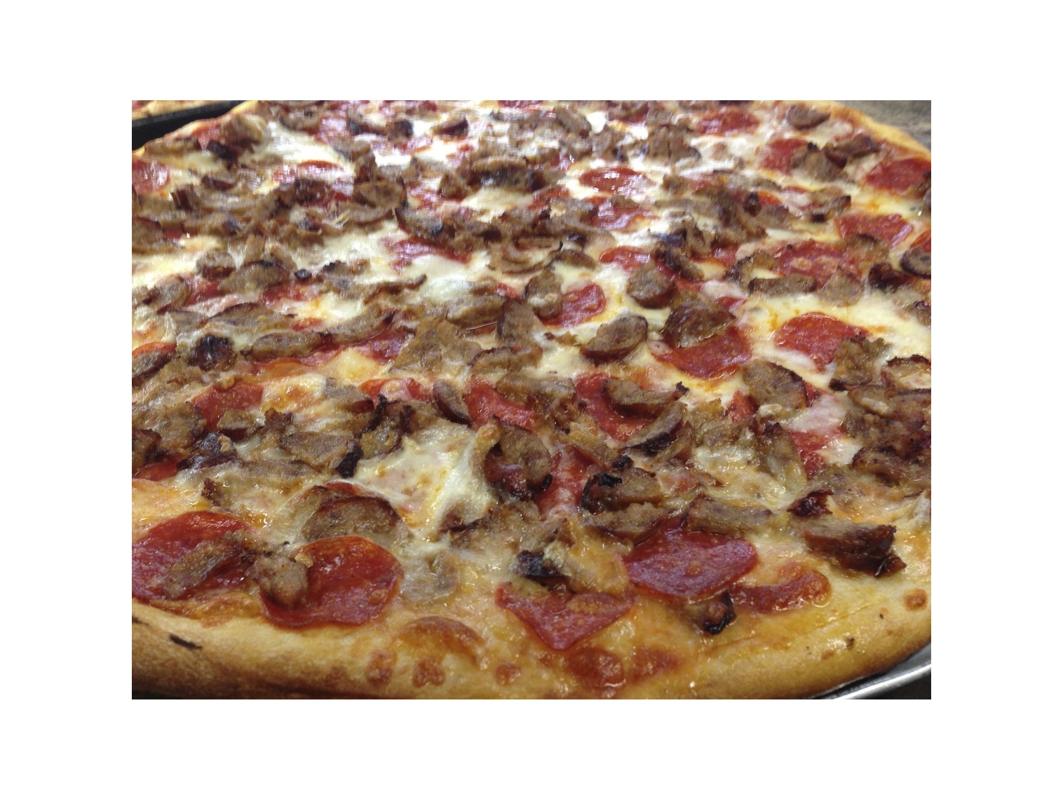 Order Sausage & Pepperoni   - 18" Round Pie food online from Previti Pizza store, New York on bringmethat.com