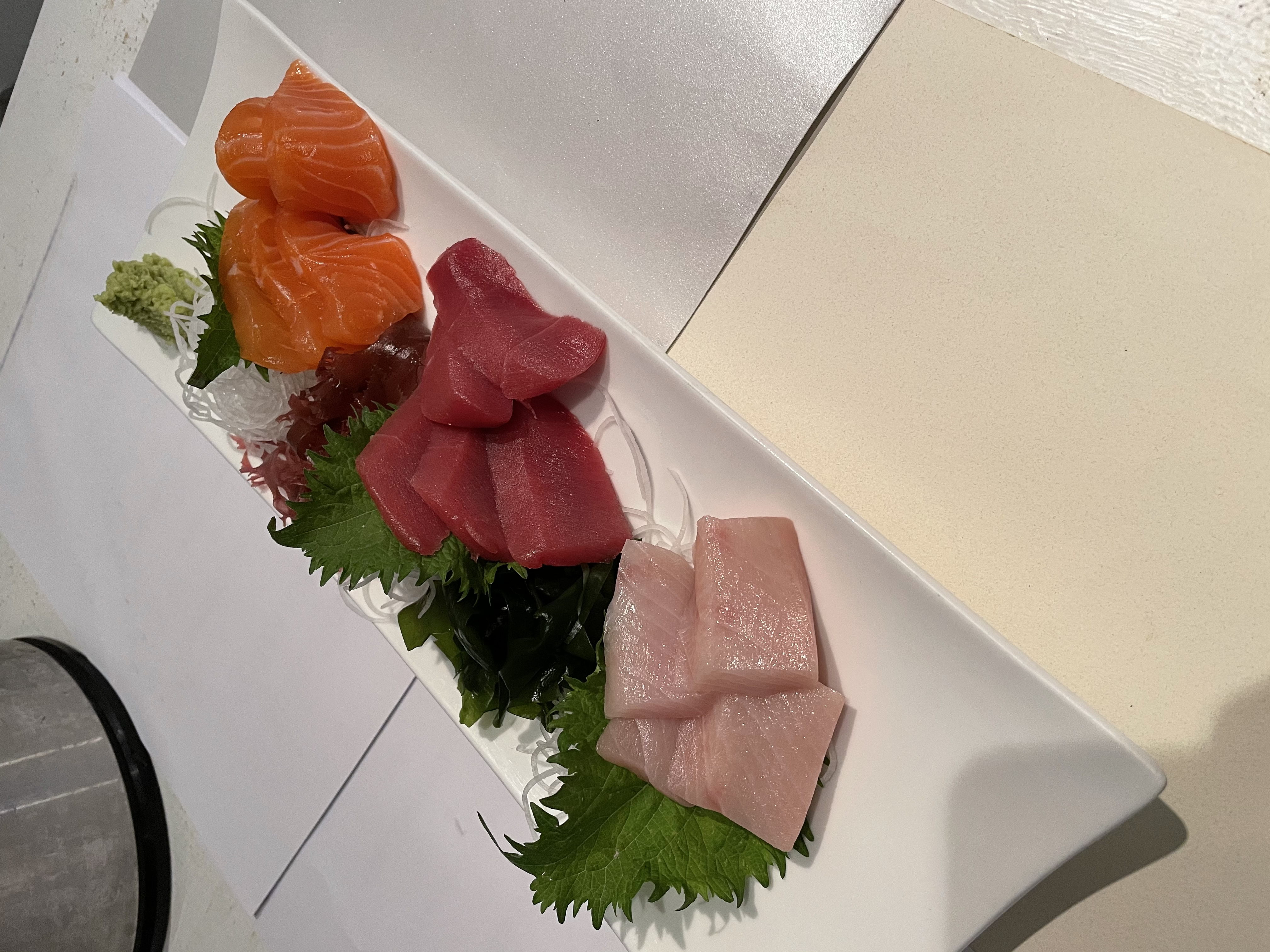 Order 3 Kinds Assorted Sashimi food online from Sushi House store, Los Angeles on bringmethat.com