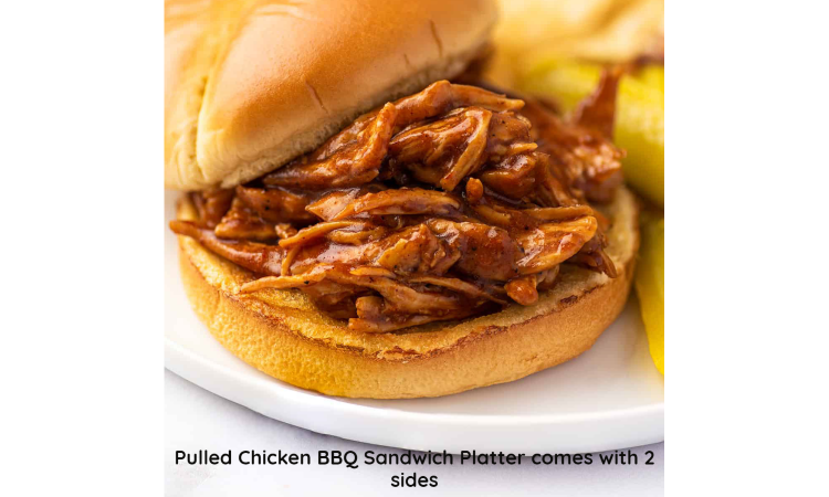 Order PULLED CHICKEN BBQ SANDWICH PLATTER food online from Beach Bully store, Virginia Beach on bringmethat.com