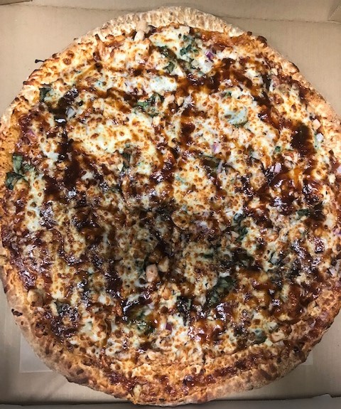 Order BBQ Chicken Pizza food online from Grub Zone store, San Francisco on bringmethat.com