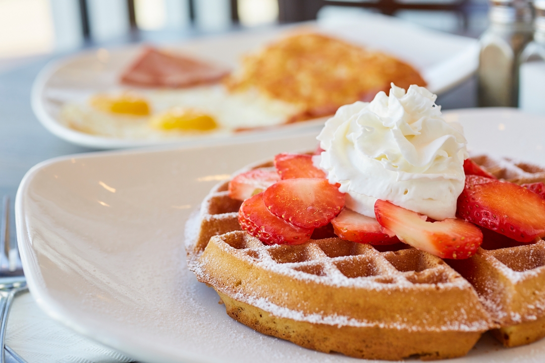Order Waffle Combo food online from Vineyard Cafe store, Oxnard on bringmethat.com