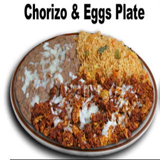 Order Chorizo and Eggs Plate food online from Yellow Basket store, Victorville on bringmethat.com