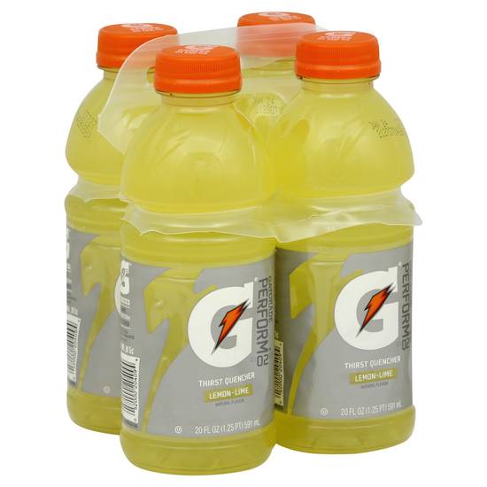 Order Gatorade Thirst Quencher Lemon-Lime Bottles (20 oz x 4 ct) food online from Rite Aid store, Canton on bringmethat.com