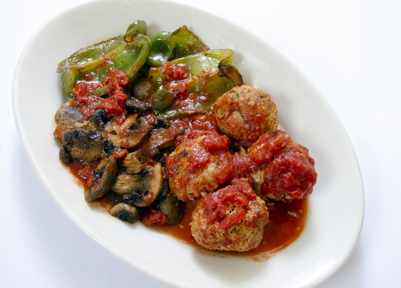 Order Meatballs with Mushroom and Peppers food online from Pines of Rome store, Bethesda on bringmethat.com