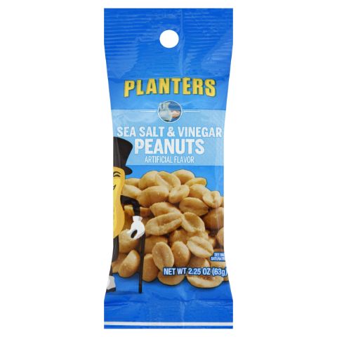 Order Planters Sea Salt & Vinegar Peanuts 2.5oz food online from 7-Eleven store, San Diego on bringmethat.com