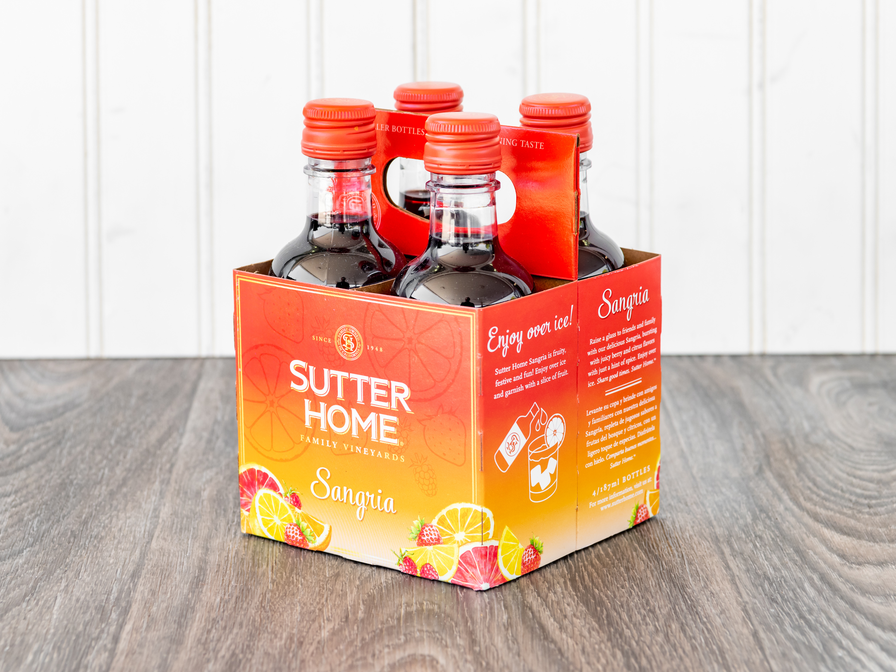 Order Sutter Home Sangria Wine 4 Pack 187 ml Each food online from Chevron store, Castro Valley on bringmethat.com