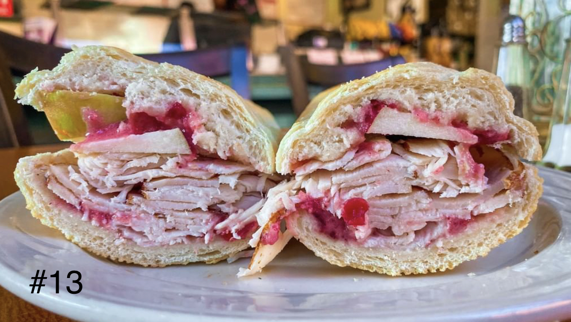 Order #13. Turkey and Cranberry Sandwich food online from Boulangerie Cafe store, Syracuse on bringmethat.com