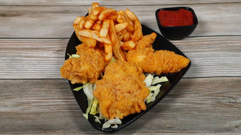 Order Chicken Tenders with French Fries food online from Lotus Falafel And Shawerma store, San Bruno on bringmethat.com