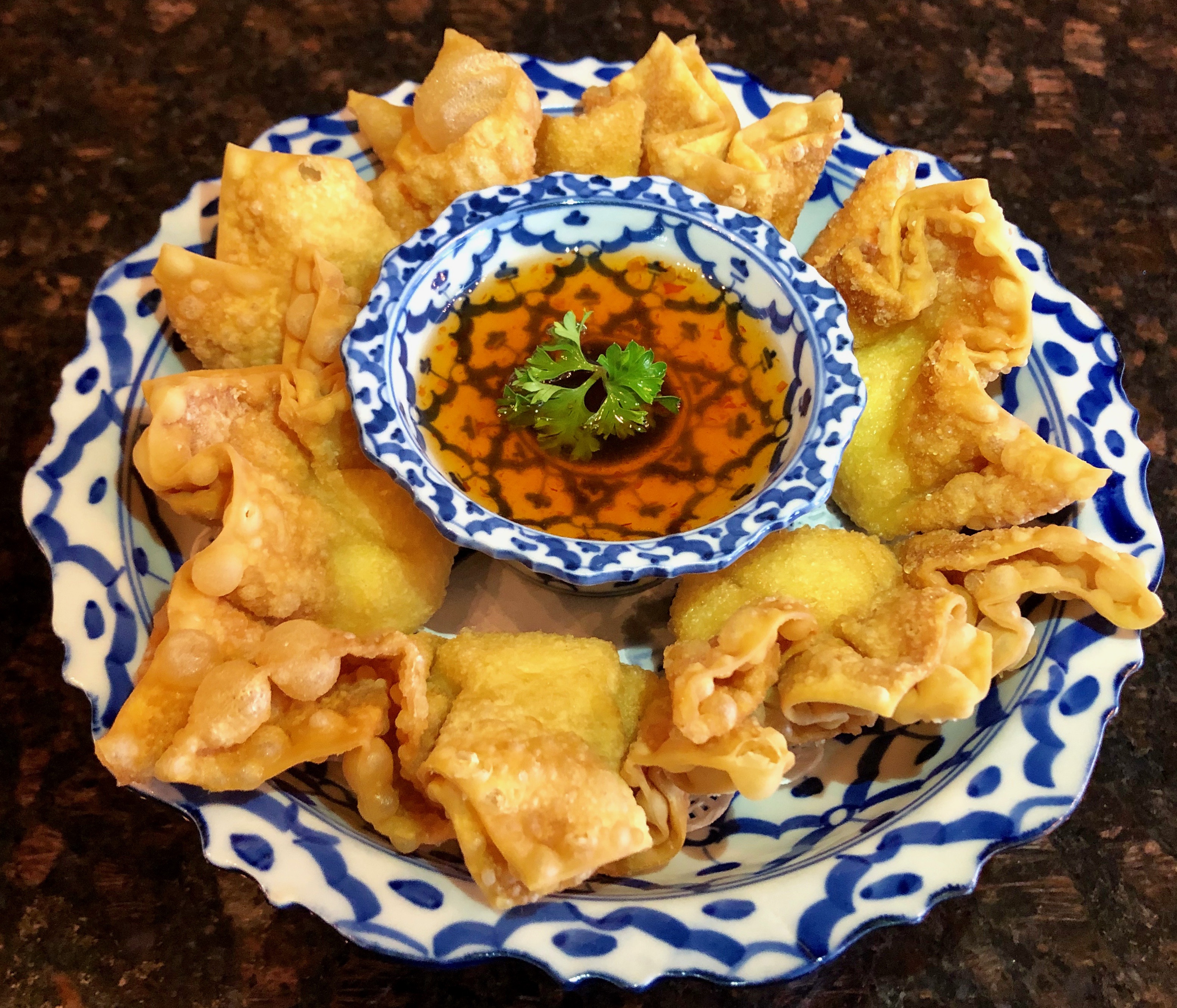 Order T106. Crab Rangoon food online from Thai Aroma store, Chicago on bringmethat.com