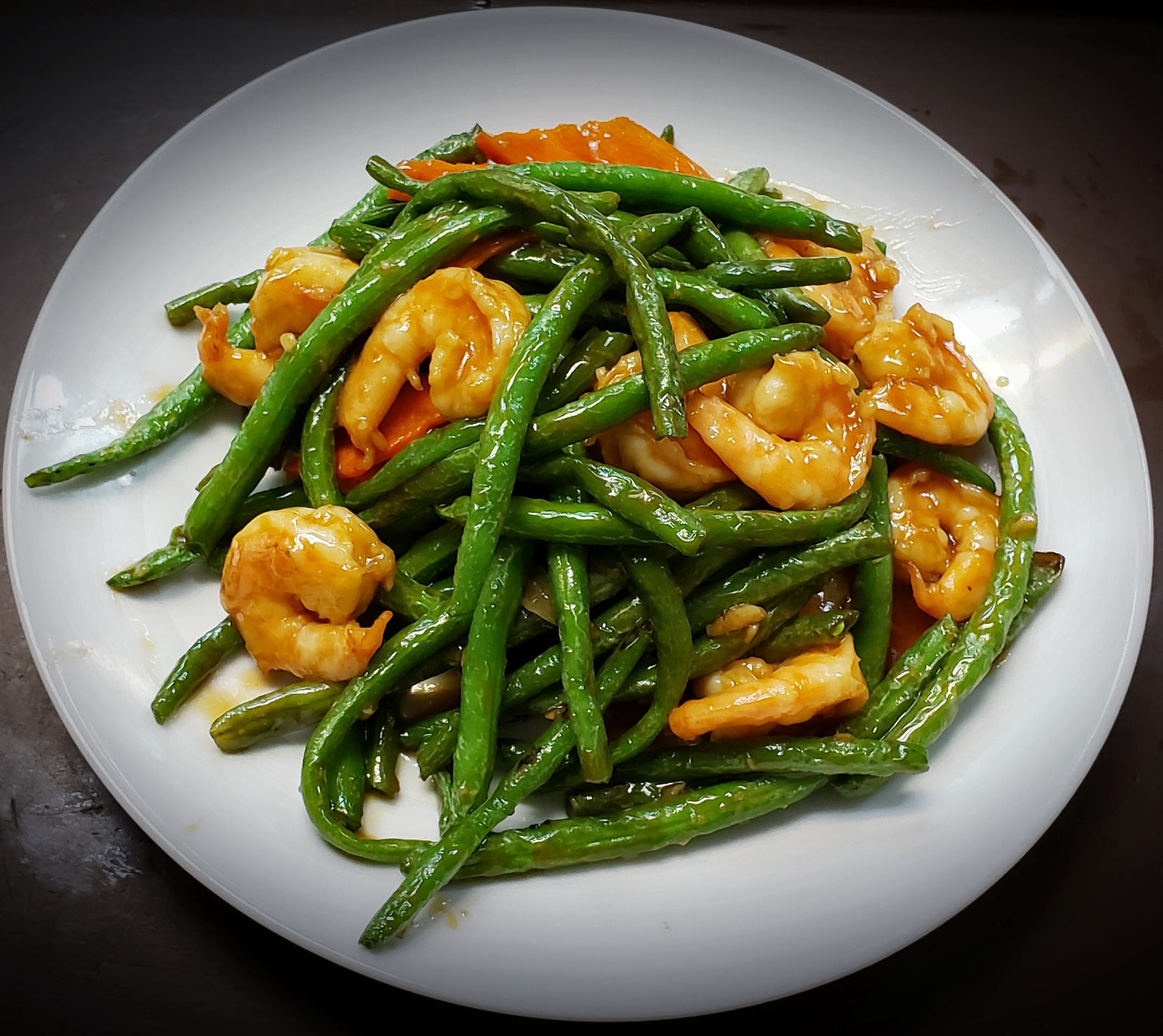 Order 317. String Bean Shrimp food online from Thien Hoang Restaurant store, Portland on bringmethat.com