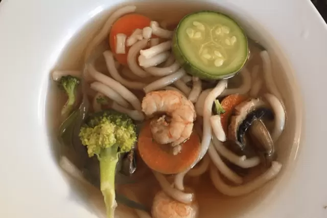 Order 347. Shrimp Udon Soup food online from Iron Chef store, Phoenix on bringmethat.com