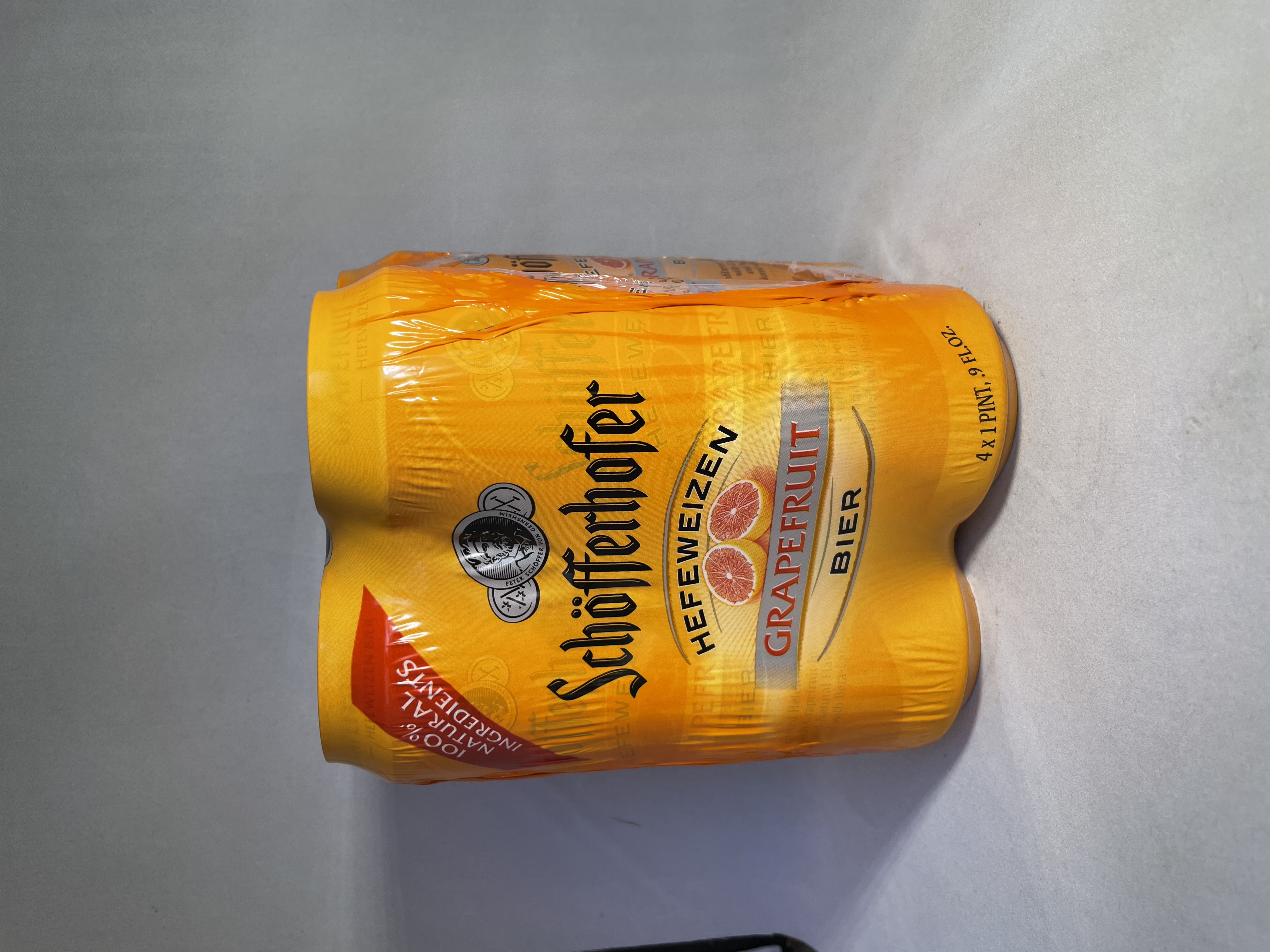 Order Schofferhofer Grapefruit. 4 Pack 500ml cans food online from Tap & Bottle Westbound store, Tucson on bringmethat.com