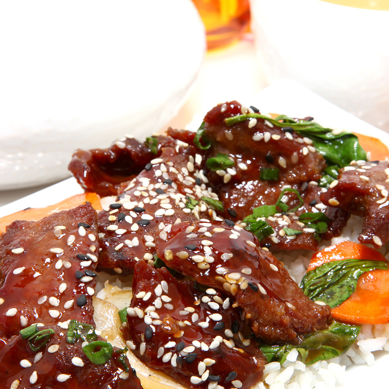 Order Beef Teriyaki Dinner Box food online from Asian Tea House store, Rensselaer on bringmethat.com
