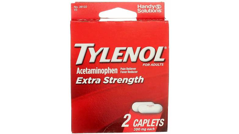 Order Tylenol Extra Strength Caplets 2 Count food online from Trumbull Mobil store, Trumbull on bringmethat.com