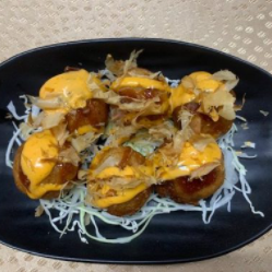 Order S11. Takoyaki  food online from Soya Ramen Sushu store, Lawrence Township on bringmethat.com