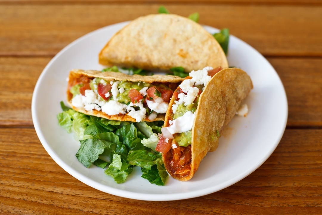 Order Crispy Tacos Dorados (3) food online from Andale Restaurant store, Los Gatos on bringmethat.com