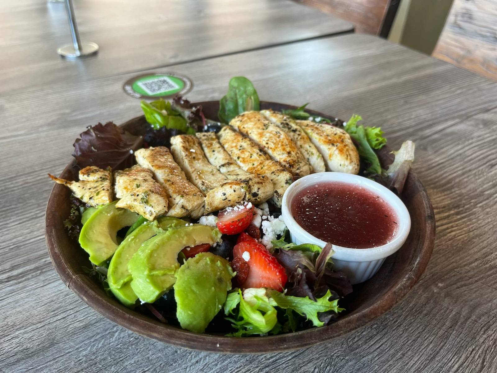 Order Mixed Berry Chicken Salad food online from Avocado Theory Express store, Tinley Park on bringmethat.com