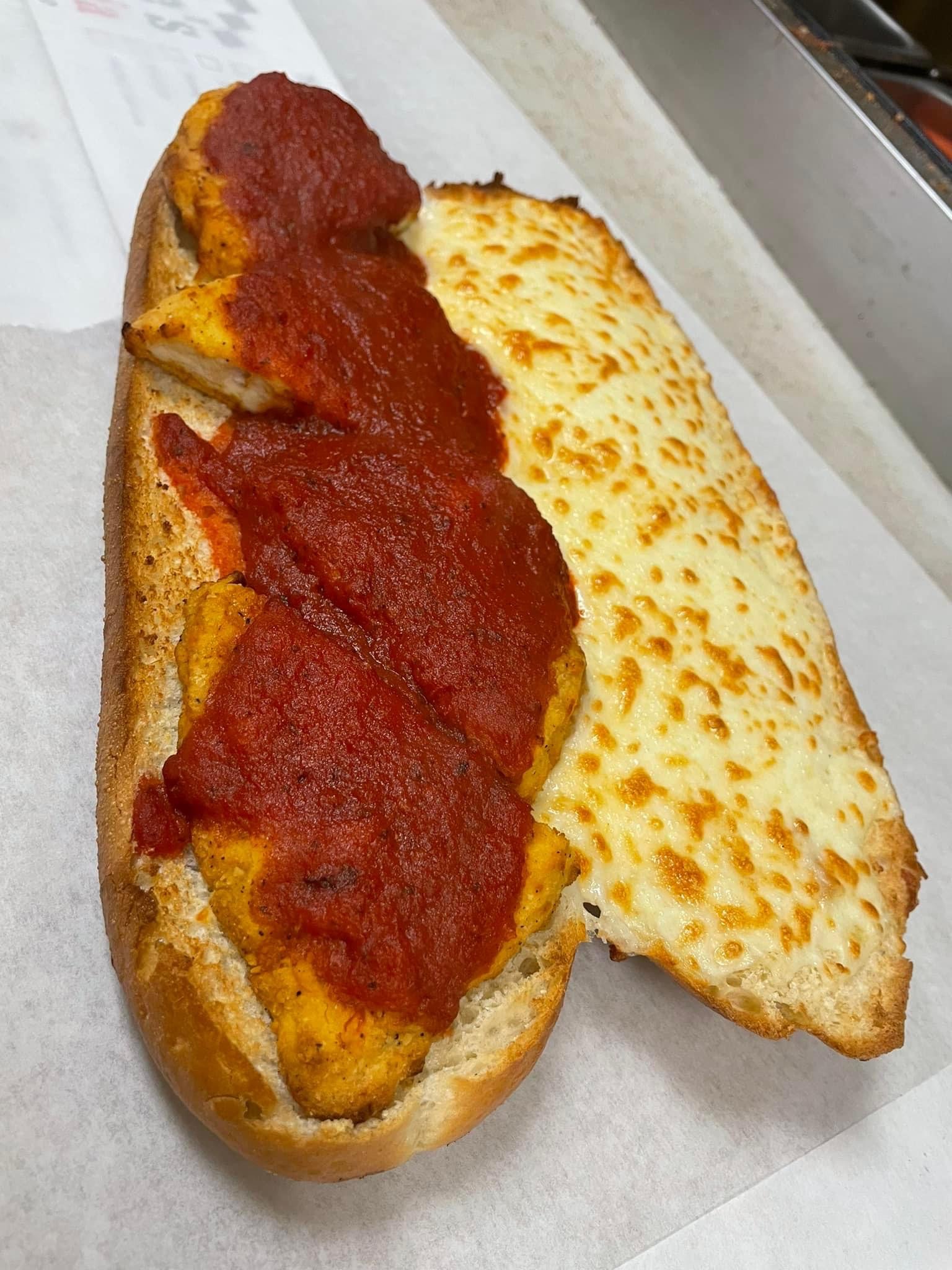 Order Chicken Parmesan Hoagie food online from Pasquale's Pizzeria store, Wilmerding on bringmethat.com