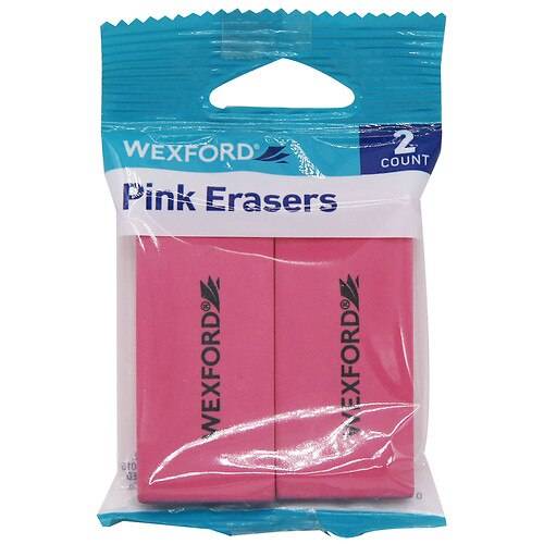 Order Wexford Pink Erasers - 2.0 ea food online from Walgreens store, Fort Collins on bringmethat.com
