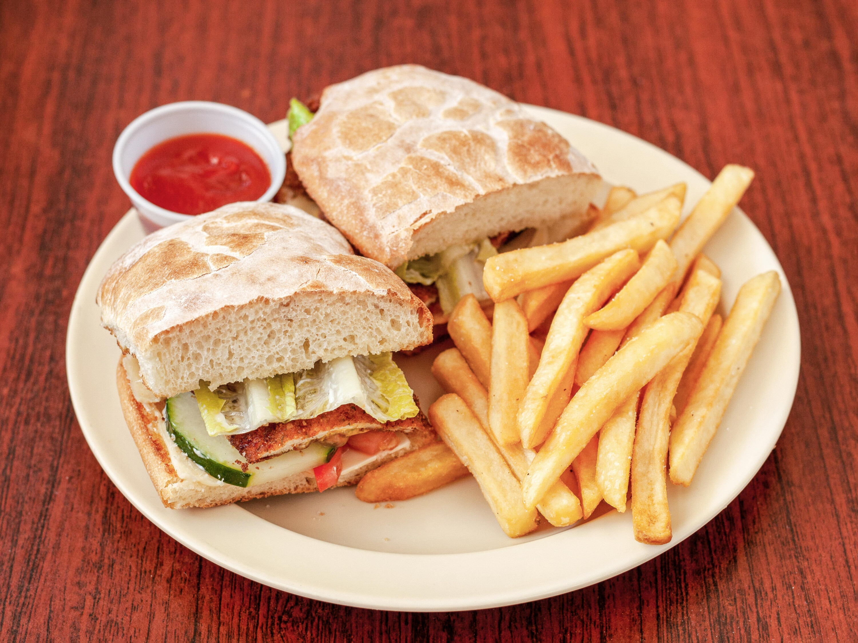 Order 6. Milanesa Sandwich food online from La Forcaccia store, Panorama City on bringmethat.com