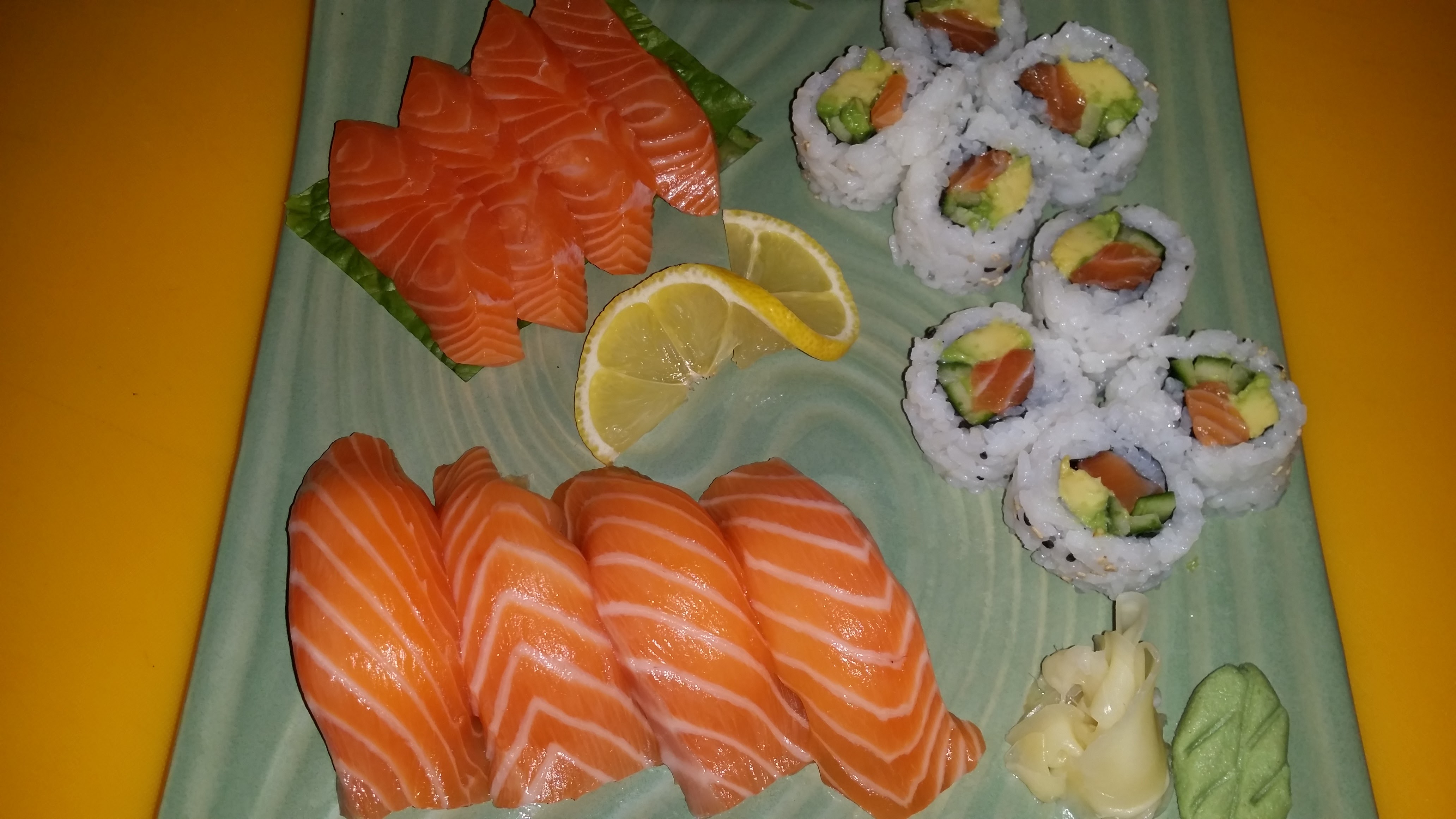 Order 16 piece Salmon (sake) Love Combo food online from Mg Sushi store, Santa Cruz on bringmethat.com