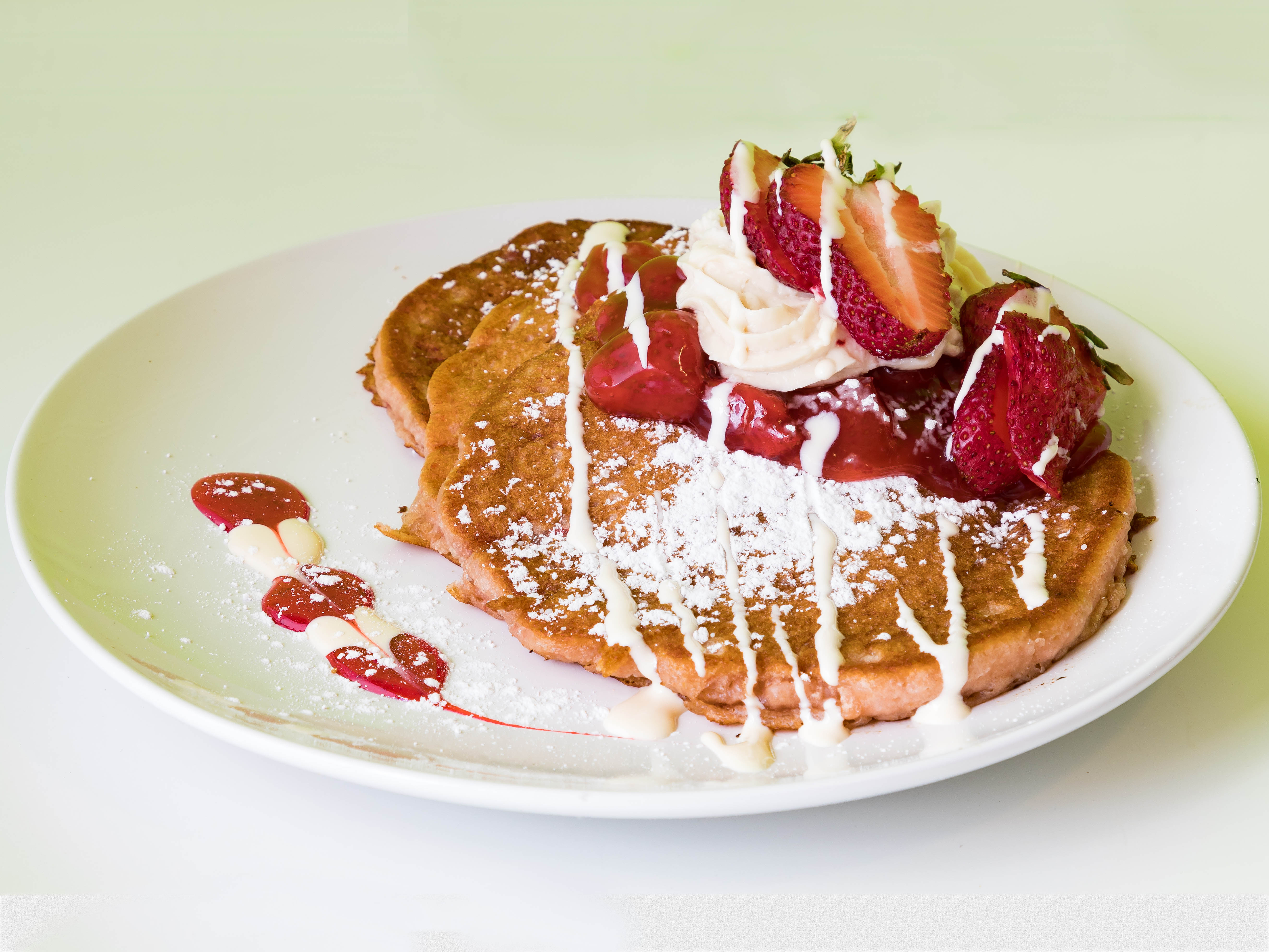 Order Strawberry Pancakes food online from Breakfast Boutique Express store, Philadelphia on bringmethat.com