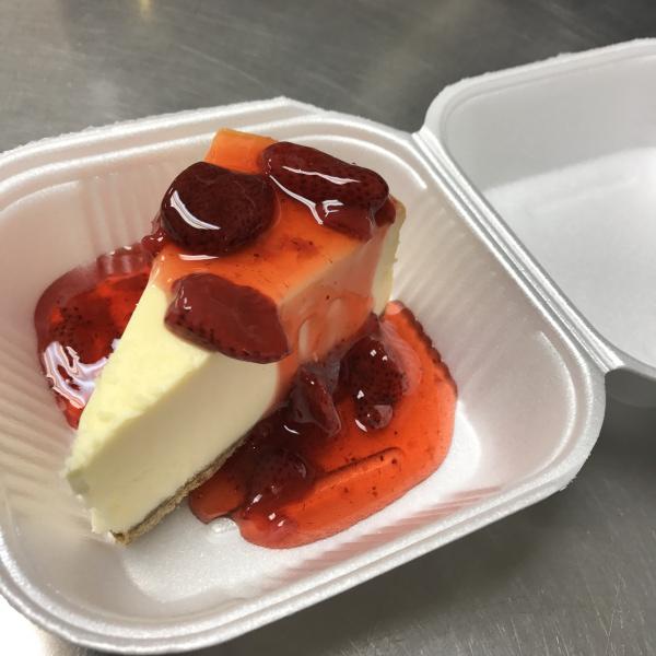 Order Strawberry Cheesecake Slice food online from Citti's Pizza store, Dallas on bringmethat.com