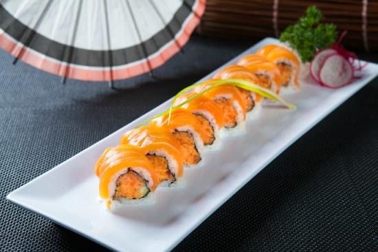 Order Salmon Lover's Roll food online from Ichiban Golden Dragon store, South Bend on bringmethat.com