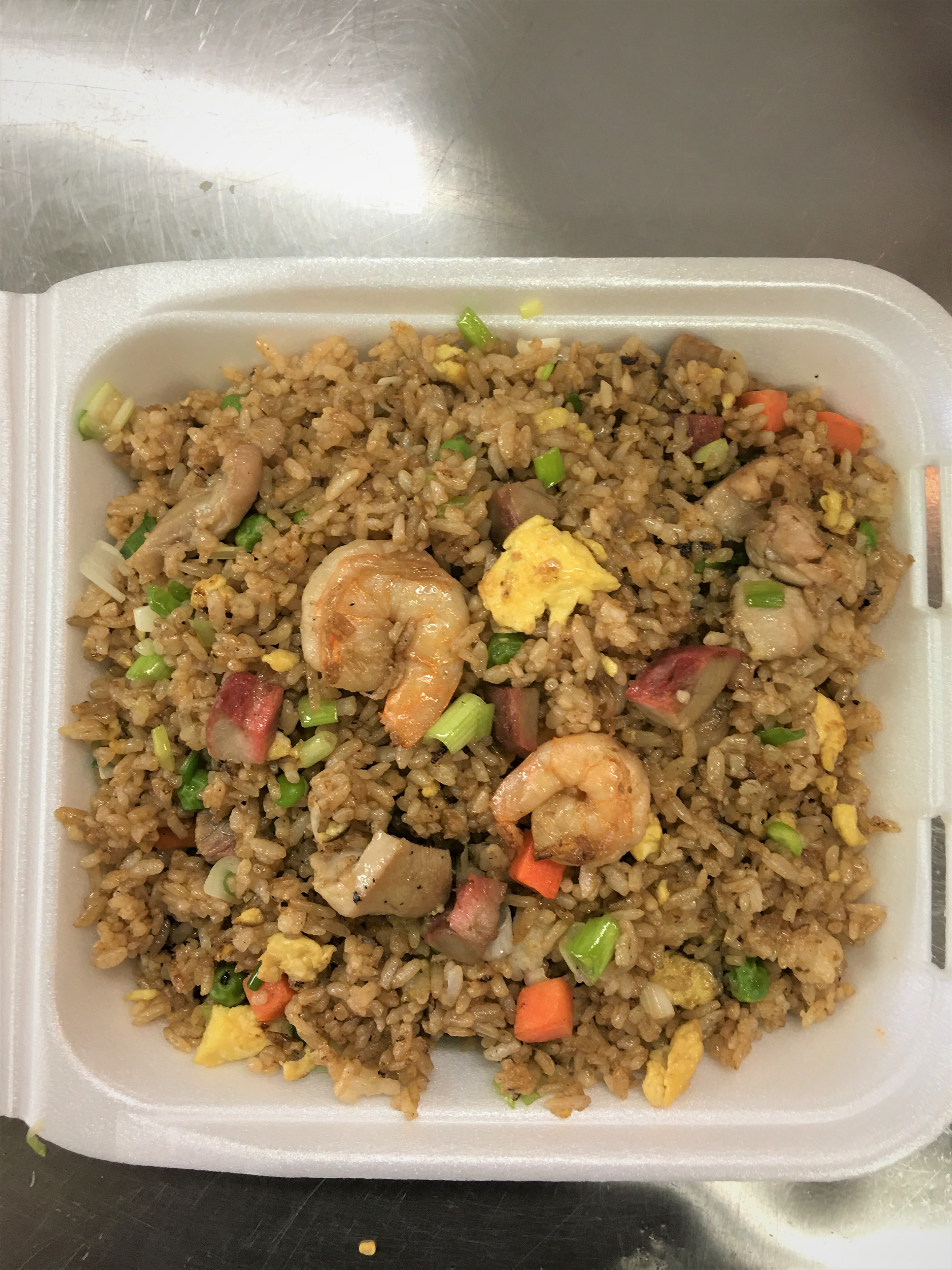Order HR. Combination Fried Rice food online from Asian Kitchen store, Modesto on bringmethat.com